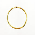Load image into Gallery viewer, 330CCTDBRA8BR. 14K Solid Gold Flat Snake Bracelet