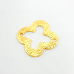 Load image into Gallery viewer, GPBS16. 15mm Gold-plated Sterling Silver Brushed Flower Connector
