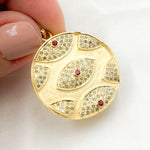 Load image into Gallery viewer, Buy Now Silver Round Eye Pendant with Gemstone