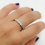 Load image into Gallery viewer, 14K Solid White Gold Baguette Diamond Ring.