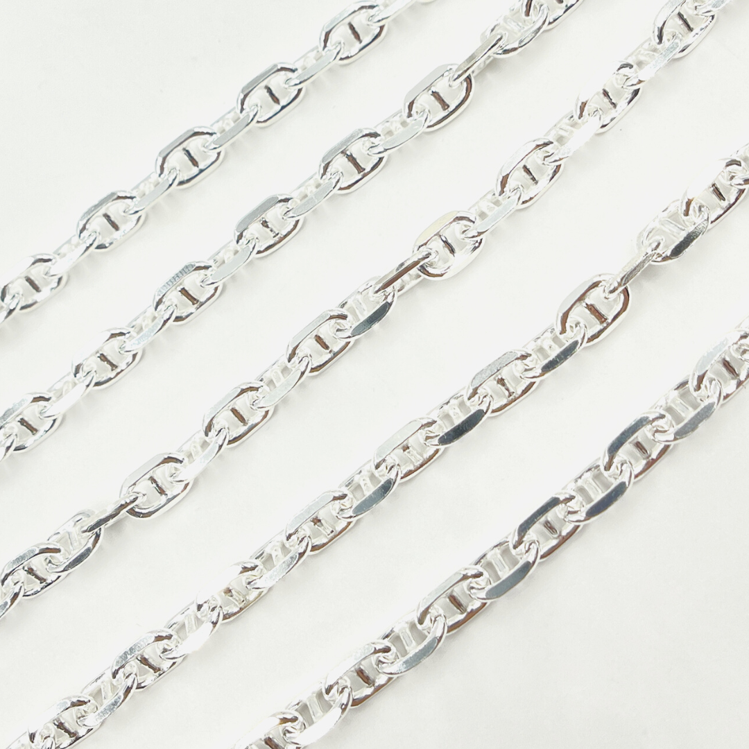 Shop Now Sterling Silver Diamond Cut Marina Chain