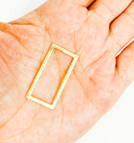 Load image into Gallery viewer, Gold Plated 925 Sterling Silver Rectangular Shape. RS2
