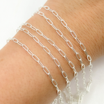 Load image into Gallery viewer, 2505LSS. Sterling Silver Hammered Paperclip Link Chain