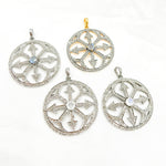 Load image into Gallery viewer, DP015. Diamond Silver Round Fancy Arrow Pendant
