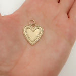 Load image into Gallery viewer, 14K Solid Gold with Diamonds Heart Shape Charm