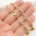 Load image into Gallery viewer, Gold Hollow Smooth and Flat Paperclip Chain