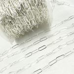 Load image into Gallery viewer, Sterling Silver Paperclip Flat Link Chains