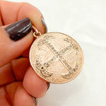 Load image into Gallery viewer, DP030. Diamond Sterling Silver Round Cross Pendant