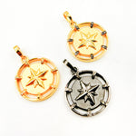 Load image into Gallery viewer, DP466. Diamond Sterling Silver Round Star Pendant