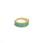 Load image into Gallery viewer, 14k Solid Gold Emerald and Diamond Ring.