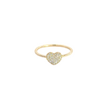 Load image into Gallery viewer, 14K Solid Gold Diamond Heart Ring.