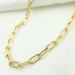 Load image into Gallery viewer, 14K Yellow Hollow Gold Smooth Paperclip Chain