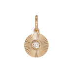 Load image into Gallery viewer, 14K Solid Gold Round Diamond Charm