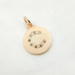 Load image into Gallery viewer, DC062. Diamond Sterling Silver Letter "C" Round Charm