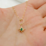 Load image into Gallery viewer, Gold Star Charm with Gemstone