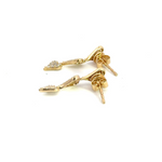 Load image into Gallery viewer, ER416792Y. 14K Solid Gold Diamond Tree Hearts Dangle Earrings