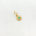 Load image into Gallery viewer, 14K Solid Gold Diamond Flower Charm. GDP429
