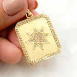 Load image into Gallery viewer, Diamond Sterling Silver Rectangle Star Pendant