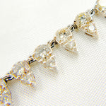 Load image into Gallery viewer, NFR70716. 14K Solid White Gold Diamond Drop Necklace
