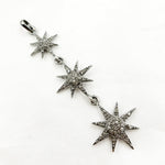 Load image into Gallery viewer, DP215. Diamond Sterling Silver 3 Stars Long Pendant