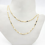Load image into Gallery viewer, 14K Solid Yellow Gold Bars and Singapore Necklace
