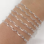 Load image into Gallery viewer, Buy Silver Diamond Cut Oval Link Chain