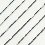 Load image into Gallery viewer, Oxidized 925 Sterling Silver Satellite Tube Chains