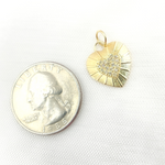 Load image into Gallery viewer, 14K Solid Gold Diamond Heart Charm. GDP469