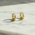 Load image into Gallery viewer, GER135. 14K Gold Hexagon Hollow Hoop Earrings