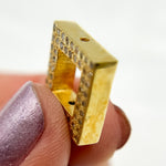 Load image into Gallery viewer, DC841. Diamond Sterling Silver Square Connector