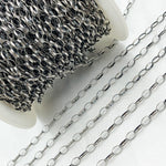 Load image into Gallery viewer, Oxidized Sterling Silver Cable Oval Link Chains