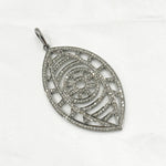Load image into Gallery viewer, DP047. Diamond & Sterling Silver Leaf Shape Pendant