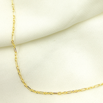 Load image into Gallery viewer, 14K Solid Gold Paperclip Long & Short Link Chain