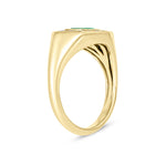Load image into Gallery viewer, CR96516EM8X4. 14K Solid Gold Diamond and Emerald Oval Ring