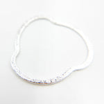 Load image into Gallery viewer, White Sterling Silver Brushed Uneven Connector