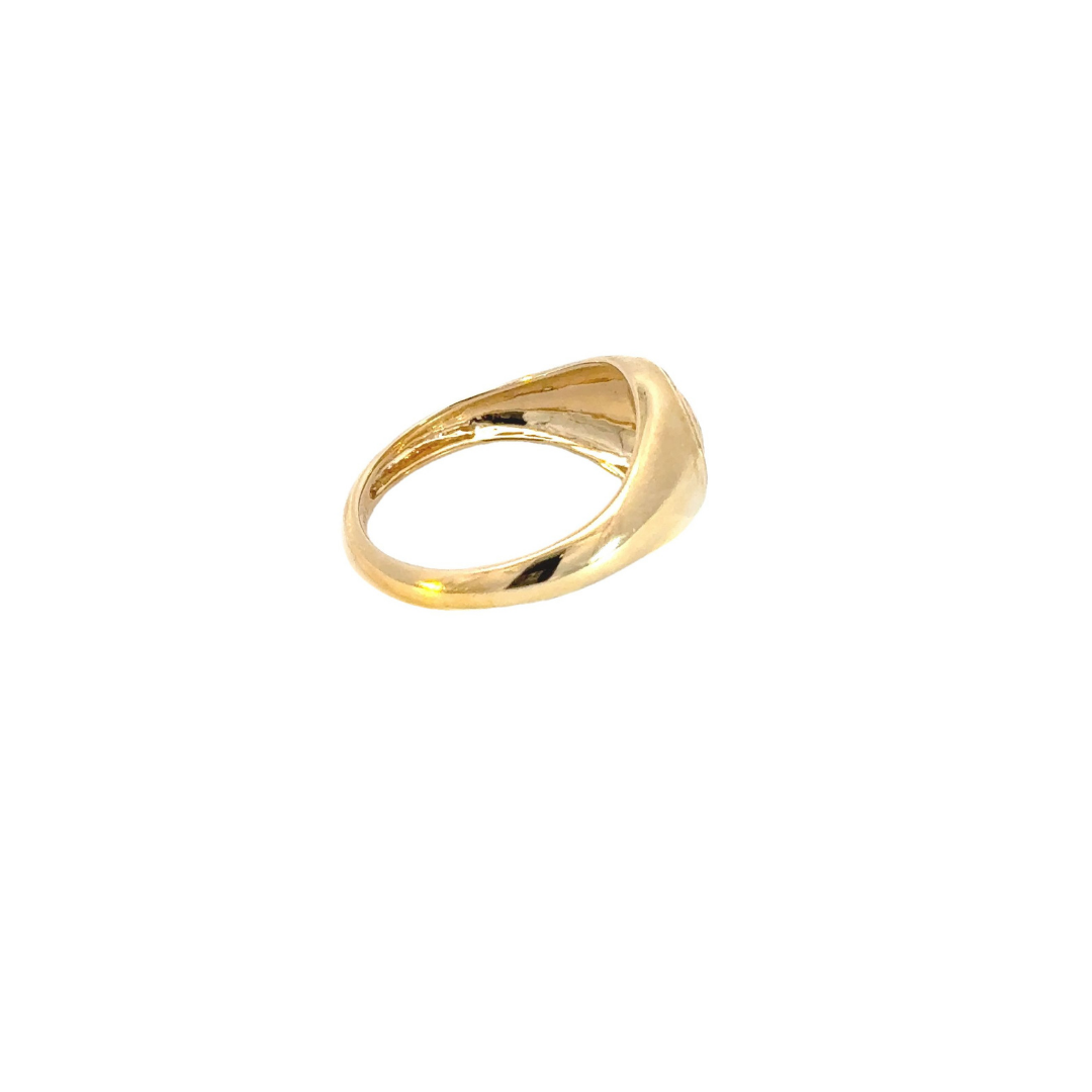 14K Solid Gold Emerald Circle Ring. RFZ17977EM