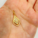 Load image into Gallery viewer, GDP146. 14K Solid Gold Charm. Drop Pendant with Diamonds