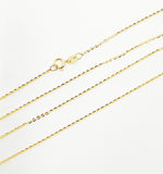 Load image into Gallery viewer, 14K Solid Gold Flat Cable Chain