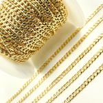 Load image into Gallery viewer, 3309CHRGF. Gold Filled Flat Round Shape Curb Chain