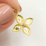 Load image into Gallery viewer, Buy Diamond Sterling Silver Flower Pendants
