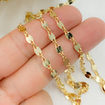 Load image into Gallery viewer, V19GP. Gold Plated 925 Sterling Silver Flat Marina Link Chain