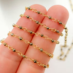 Load image into Gallery viewer, Shop Now Pyrite Gold Plated Sterling Silver Wire Chain