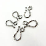 Load image into Gallery viewer, Shop Black Rhodium Sterling Silver Hook Clasp