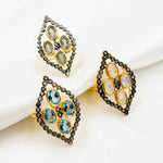 Load image into Gallery viewer, DR028. Diamond Sterling Silver Leaf Ring