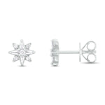 Load image into Gallery viewer, EFC54266. 14K Solid Gold Diamond Star Studs
