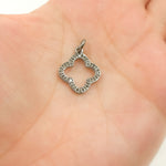 Load image into Gallery viewer, Diamond Sterling Silver Flower Charm