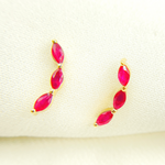 Load image into Gallery viewer, EFF51815RU. 14k Solid Gold Ruby Studs
