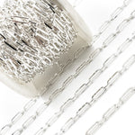 Load image into Gallery viewer, Sterling Silver Diamond Cut Paperclip Chain