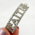Load image into Gallery viewer, DC593. Diamond & Sterling Silver Rectangle Faith Connector