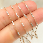 Load image into Gallery viewer, Rose Gold Plated Sterling Silver Satellite Diamond Cut Tube Chains